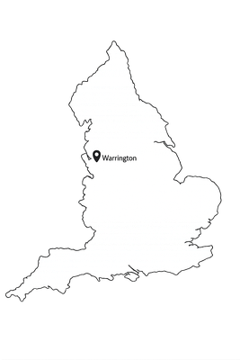 Carte Angleterre — Warrington